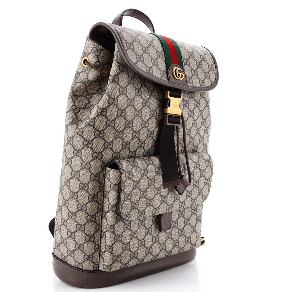 Gucci Ophidia Buckle Backpack Gg Coated #223855G22B - Picture 2 of 6